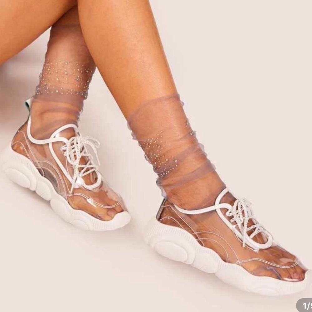 COPY - Transparent Lace up chunky sneakers